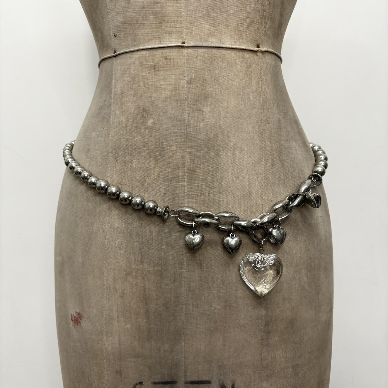 Silver metal heart necklace