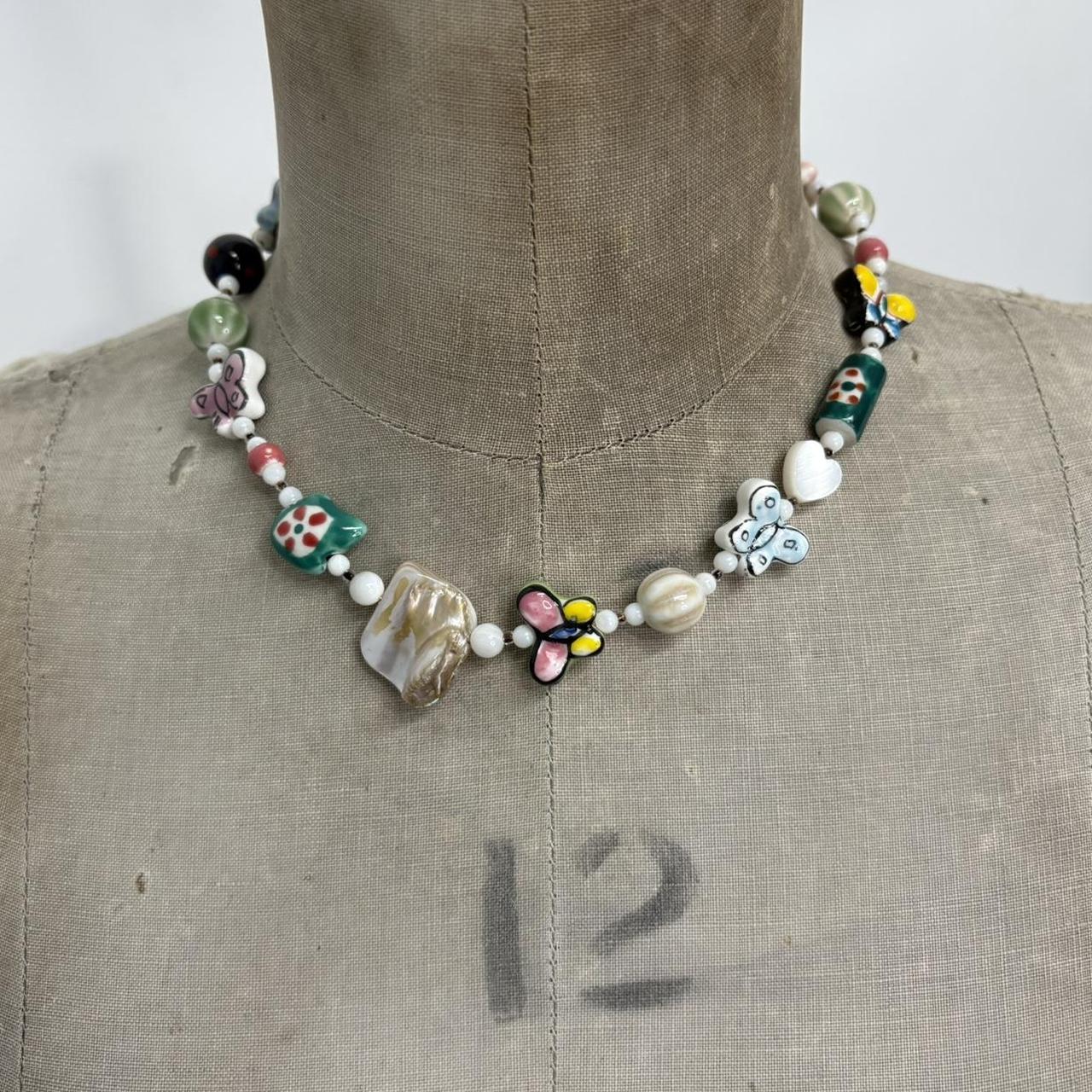 Chunky beaded colourful necklace