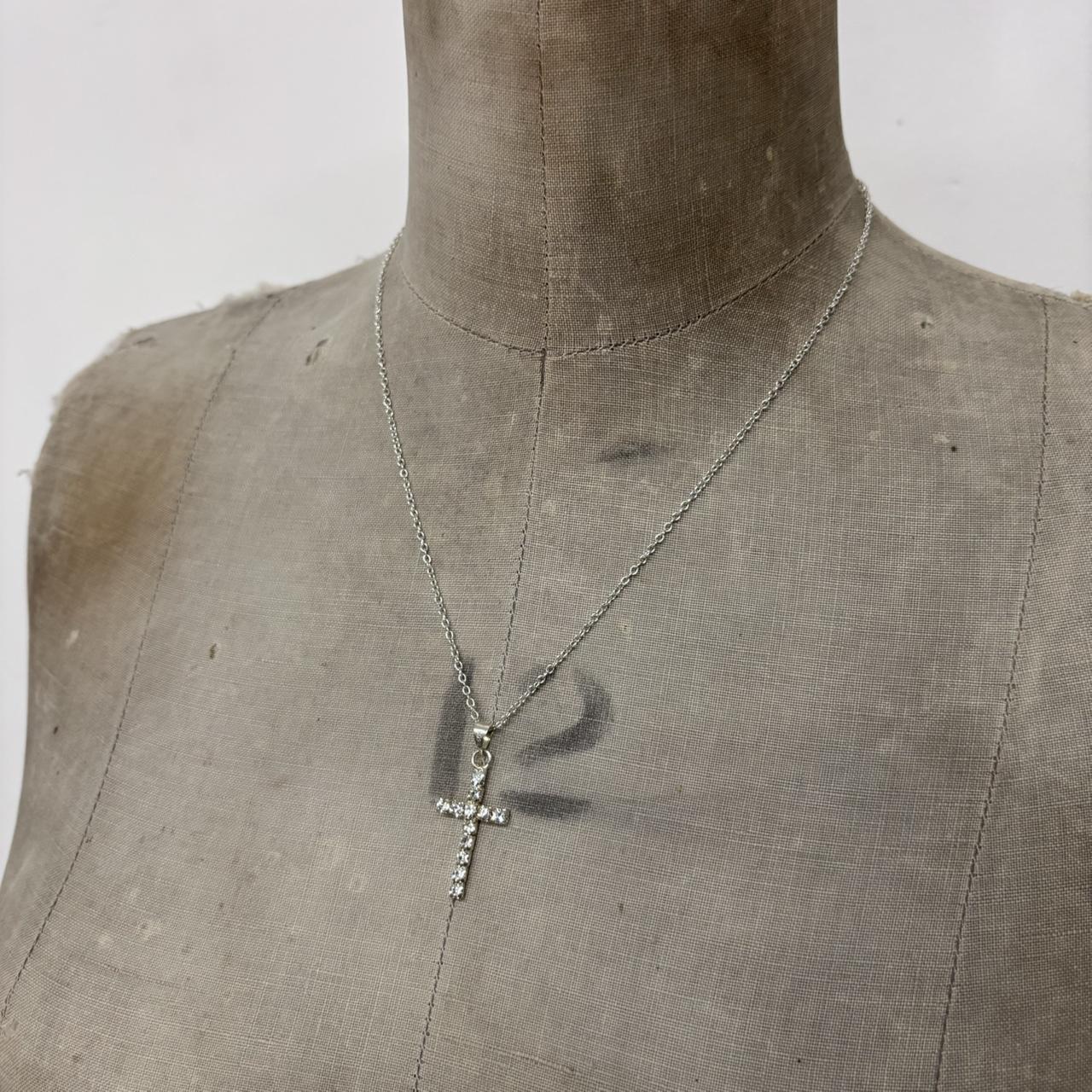 Silver cross necklace