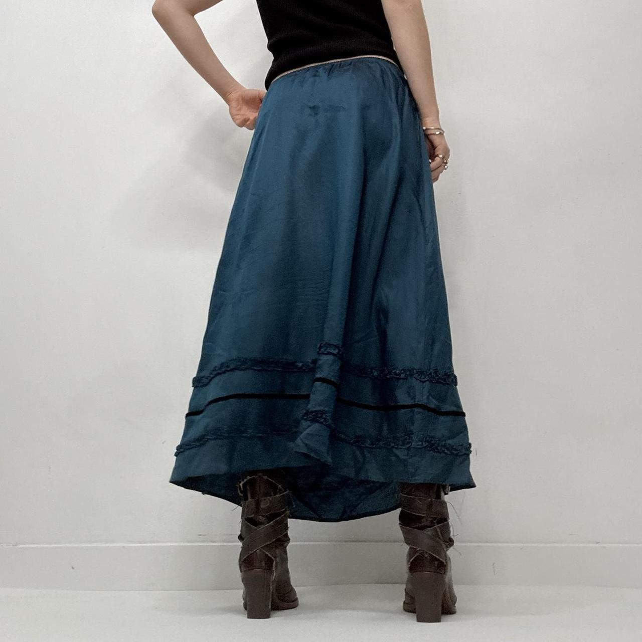 Blue floaty maxi skirt