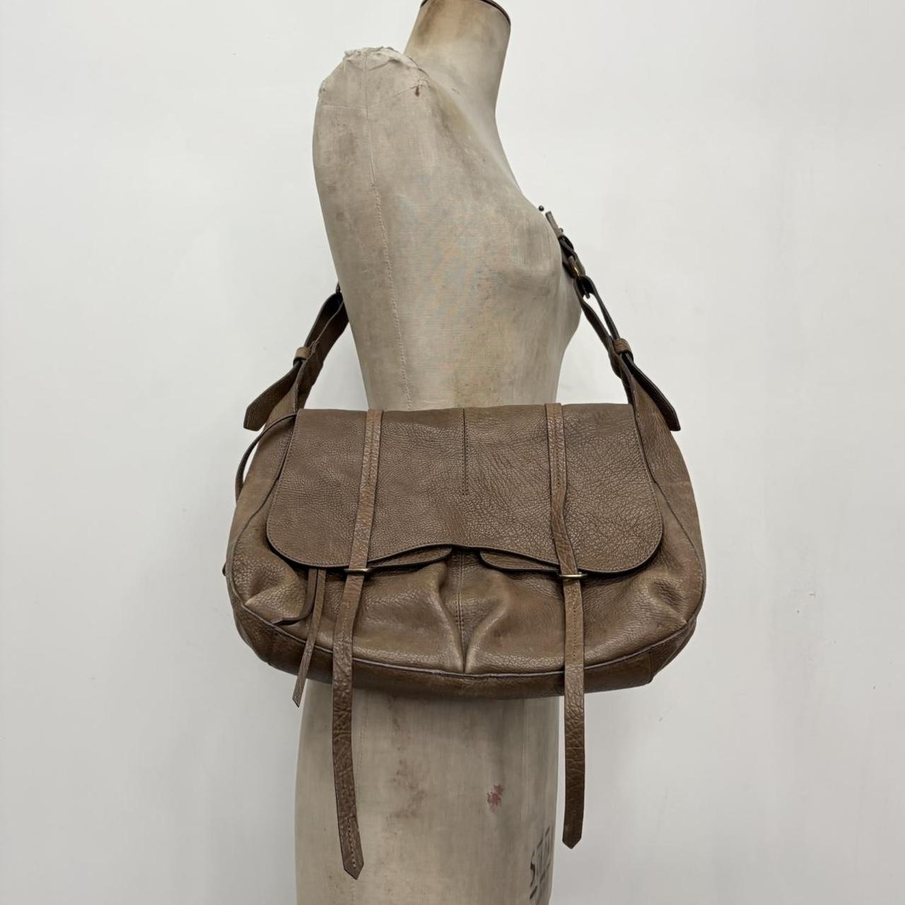 Tan slouchy leather bag