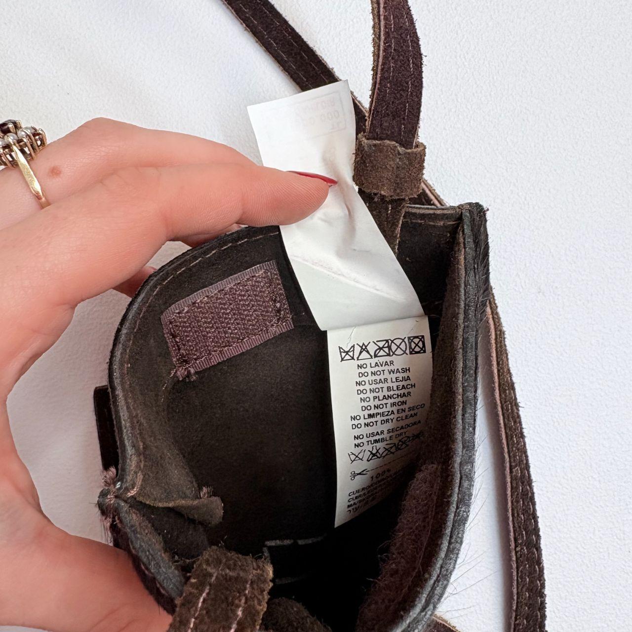 Brown cowhide pony hair crossbody bag