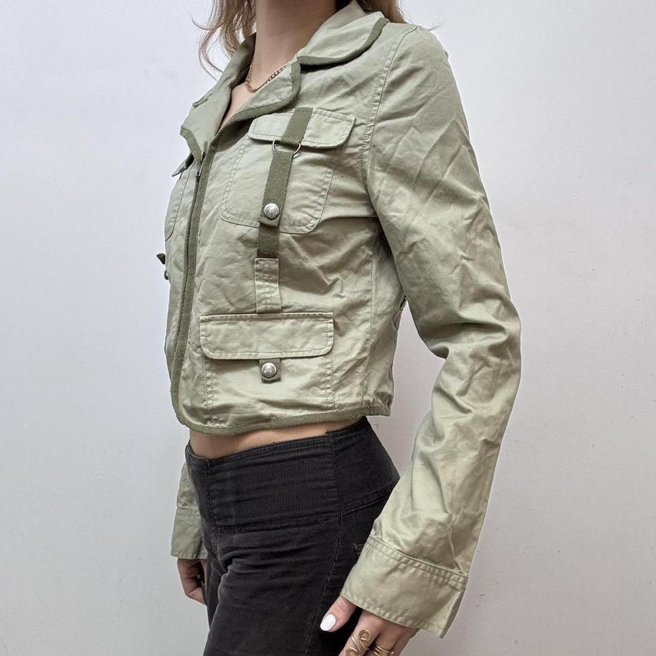 Military khaki utility jacket