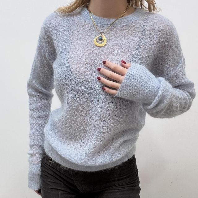 Sheer mohair knitted jumper