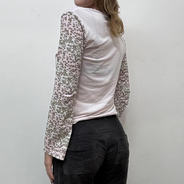 Sheer mesh patterned y2k top