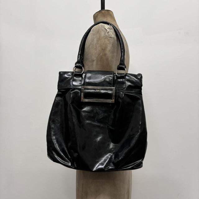 Black buckle shoulder bag