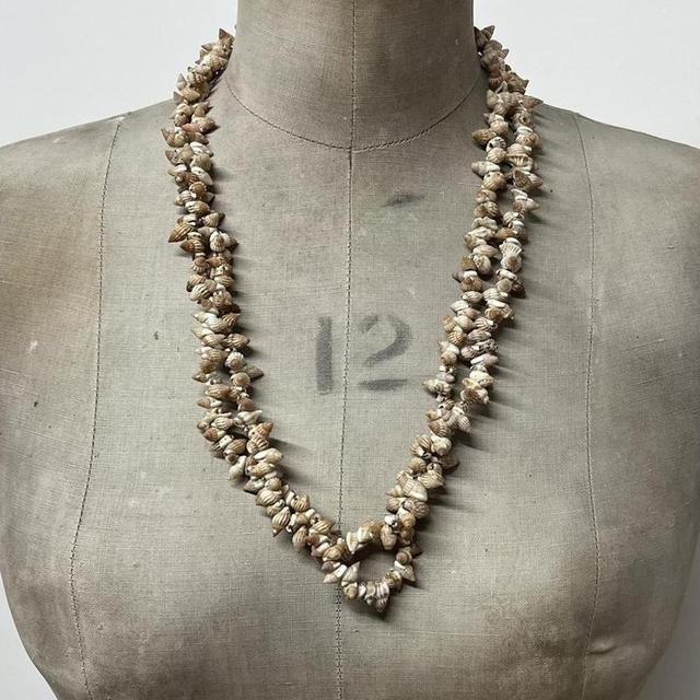Shell boho beaded layered necklace