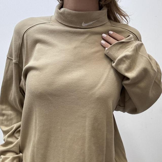 Tan nike roll neck sweater