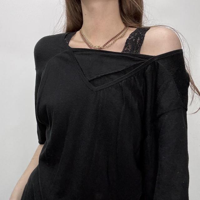 Black slouchy all saints top