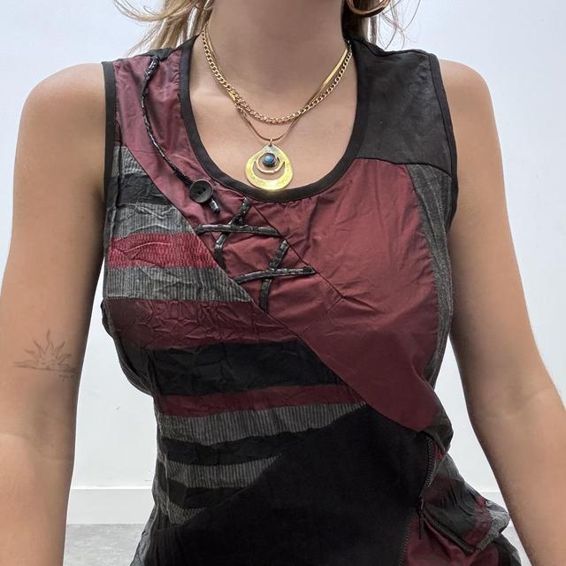 Patchwork grunge tech dress