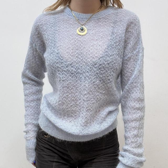 Sheer mohair knitted jumper