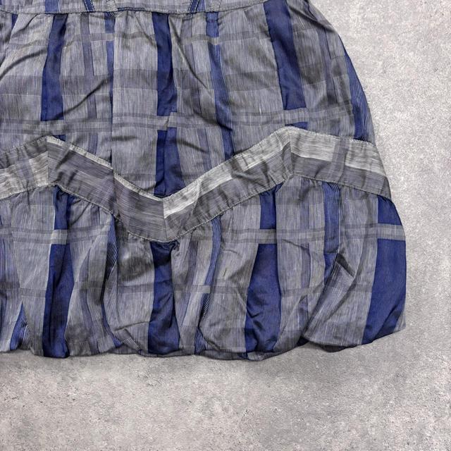 Checked tartan puff mini skirt