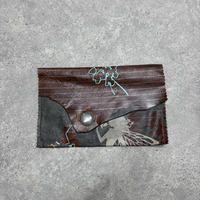 Pinstripe leather fairy fray bag