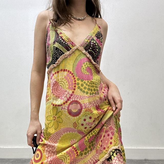 Floral paisley 90s dress