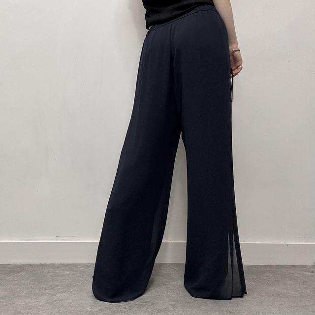 Sheer layered wide leg trousers