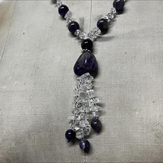 Chunky crystal amethyst necklace