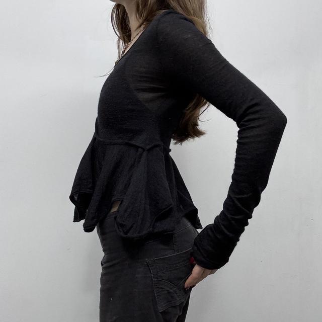 Sheer vintage Givenchy flared knit jumper