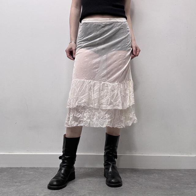 White lace sheer skirt