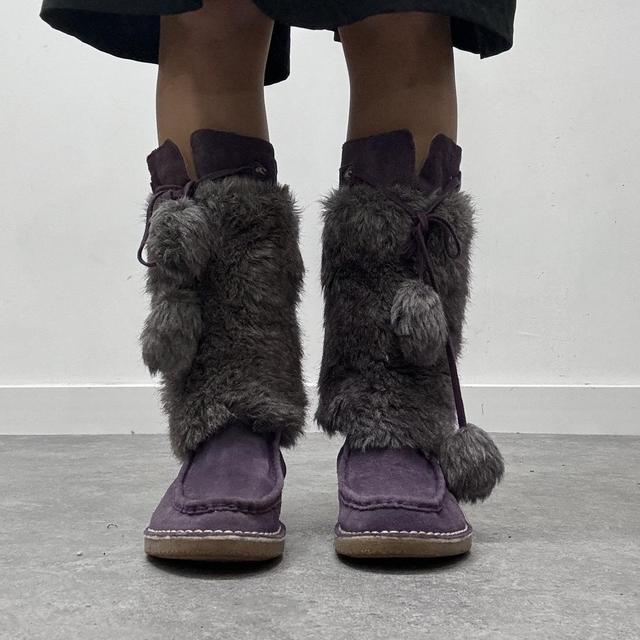 Vintage fur snow boots