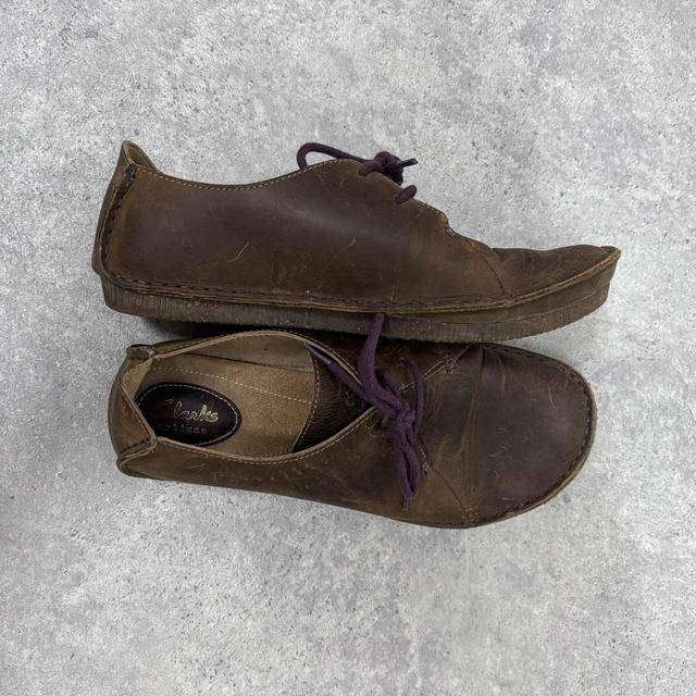 Brown leather trainers