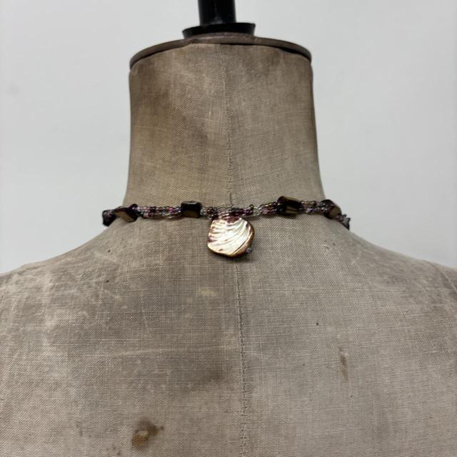 Draped gemstone pearl fairy necklace