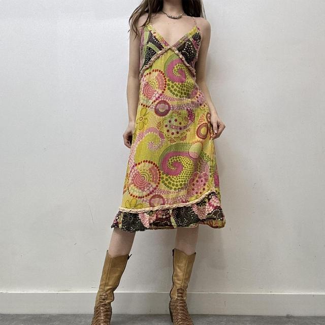 Floral paisley 90s dress