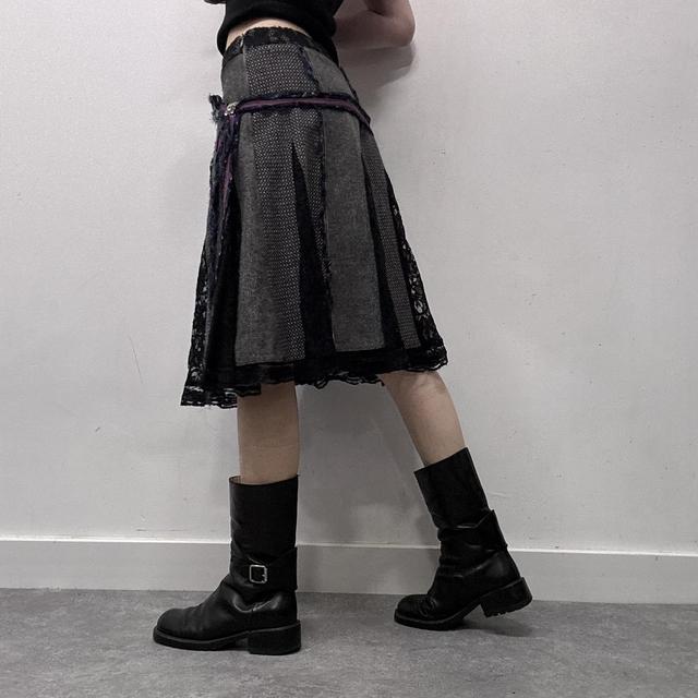 Flared fairy tweed skirt