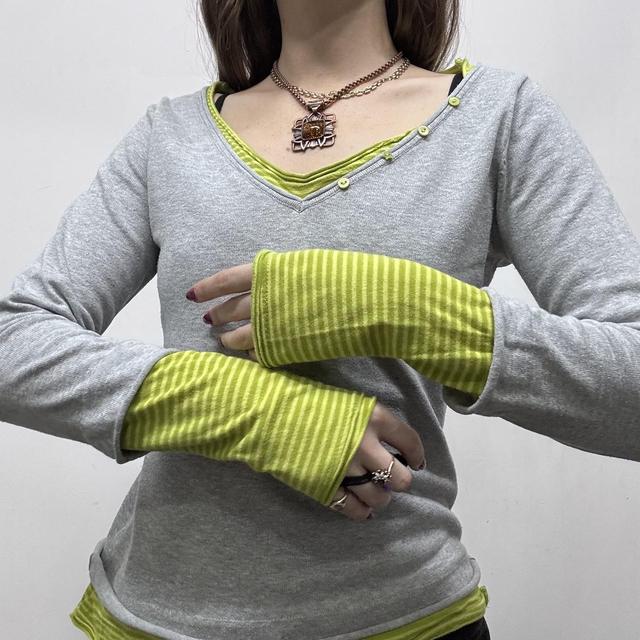 Pinstripe layered flared jumper