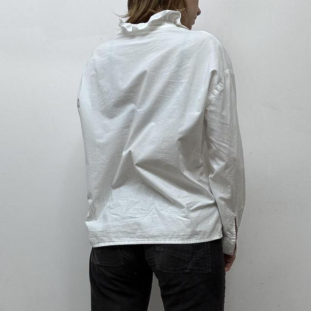 White ruffle coquette shirt