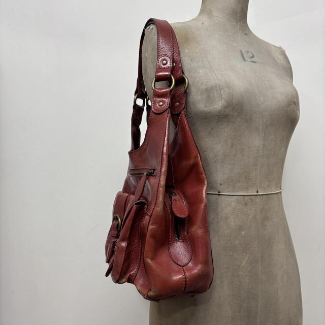 Cherry red shoulder bag