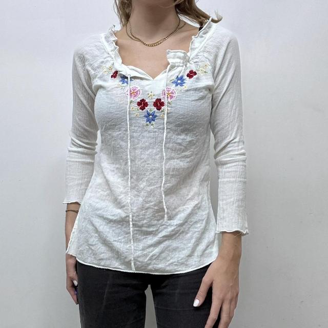 White western embroidered blouse