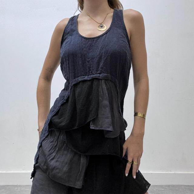 Layered grunge patchwork dress