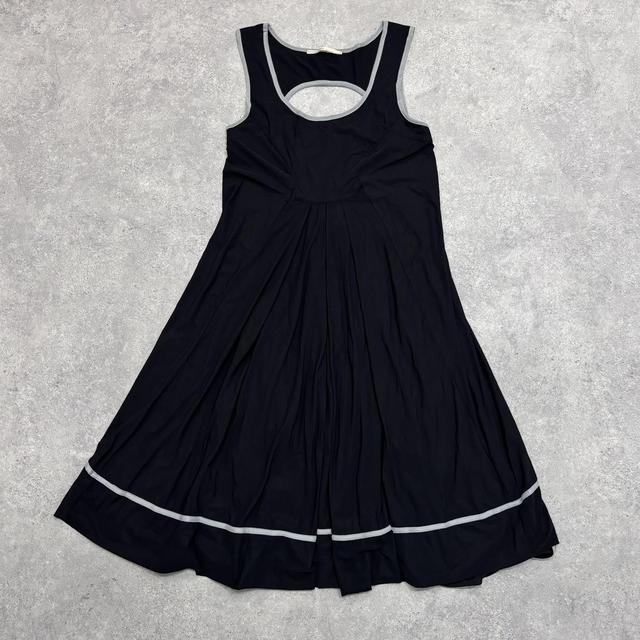Black corset flare dress