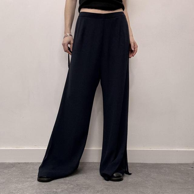 Sheer layered wide leg trousers