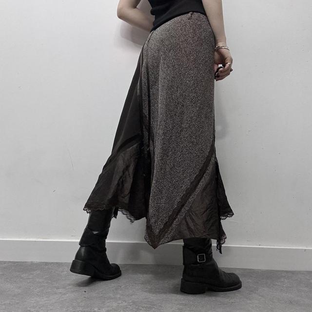 Brown lace asymmetric fairy skirt