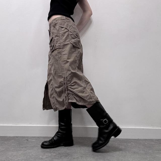 Cargo khaki puff skirt