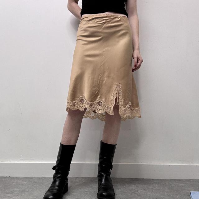 Silk lace slip petticoat skirt