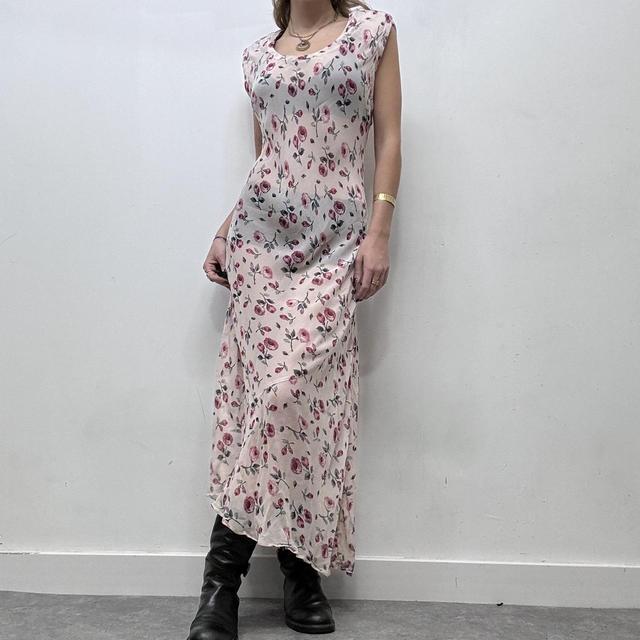Sheer floaty bias cut maxi dress