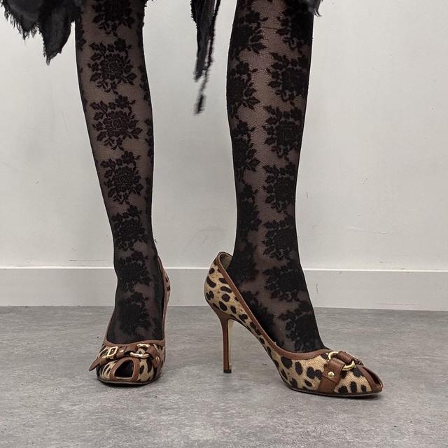 Leopard print dolce and gabbana heels