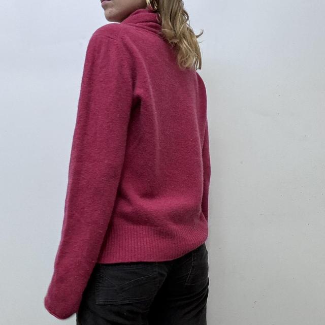 Pink cashmere knit slouchy jumper