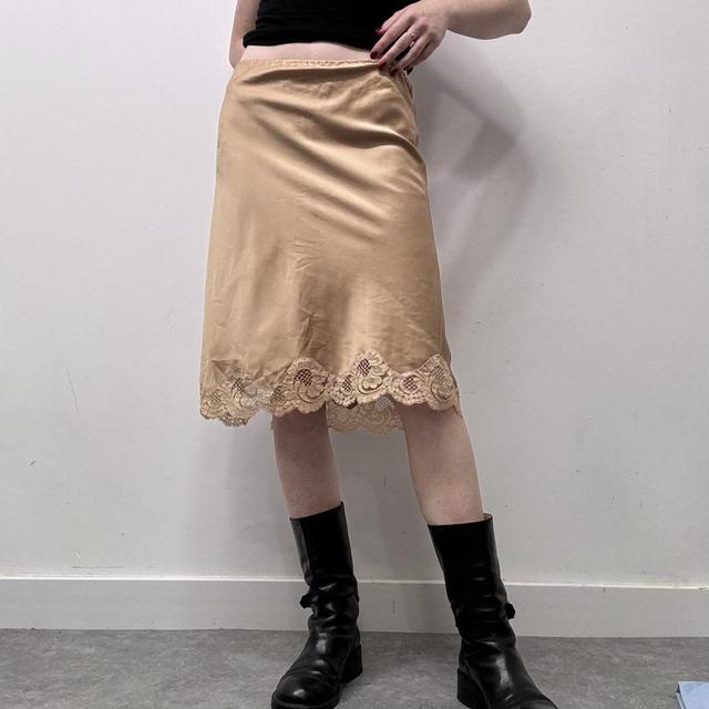 Silk lace slip petticoat skirt