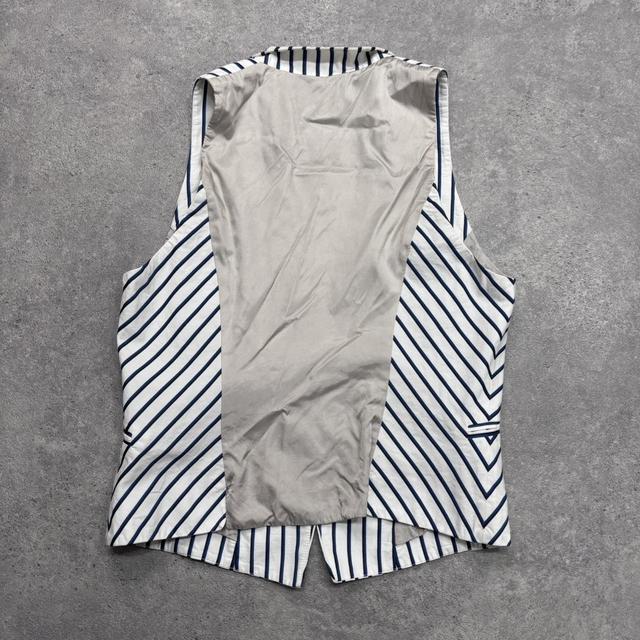 Fitted pinstripe fitted waistcoat