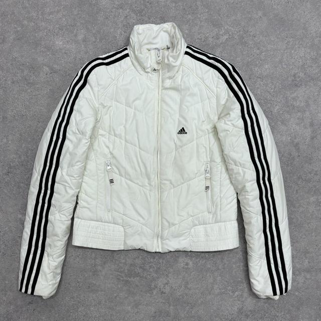 Y2k white adidas puffer jacket