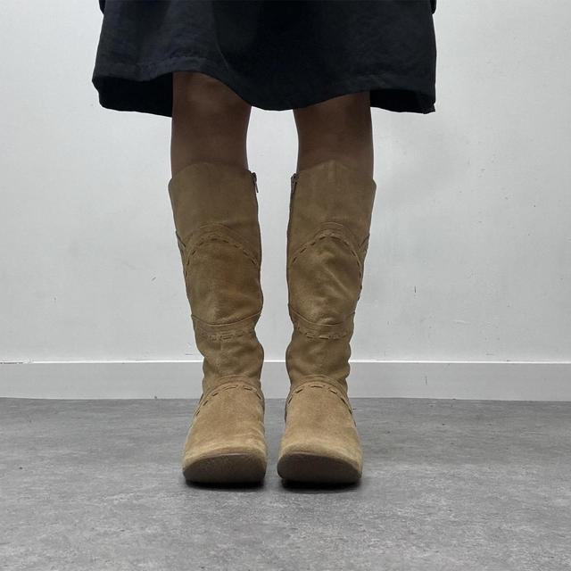 Boxing suede moto biker boots