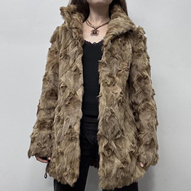 Genuine fur brown fur jacket