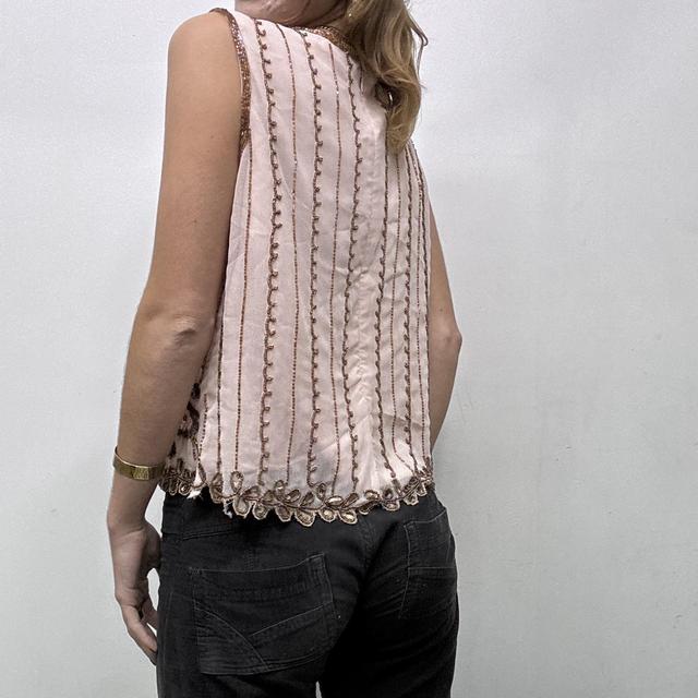 Pink beaded delicate vest