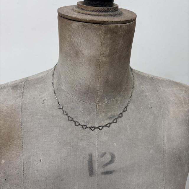 Silver heart chain necklace