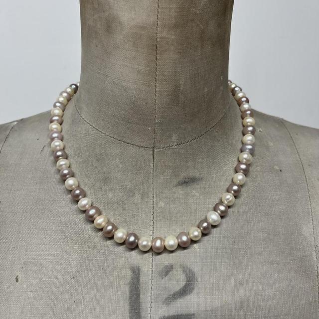 Genuine Pearl heart necklace