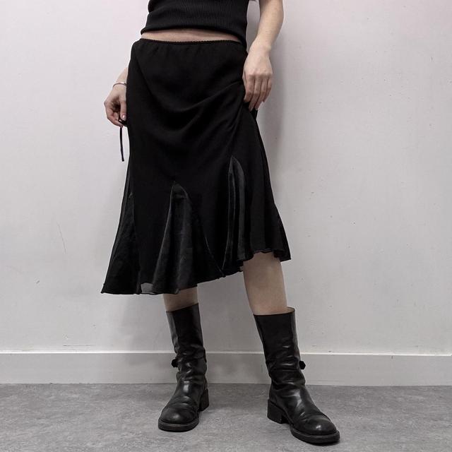 Black fairy grunge midi skirt