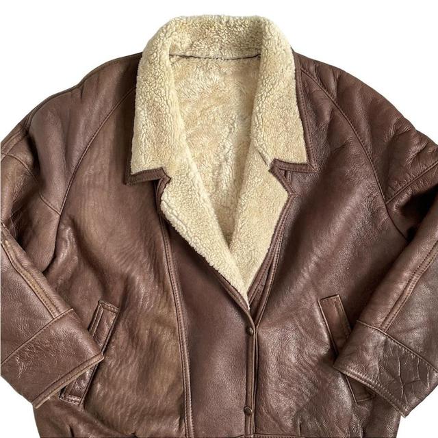 Vintage shearling aviator jacket